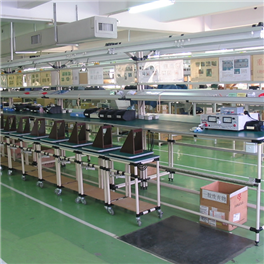 Sound box trolley assembly lean line